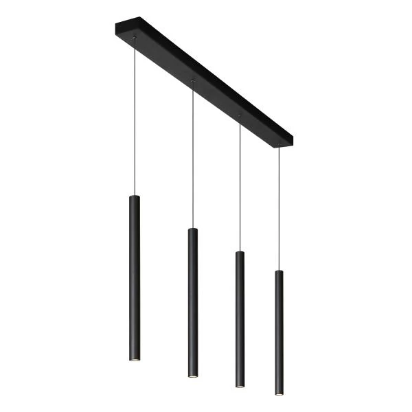 Lucide LORENZ - Hanglamp - LED Dimb. - 4x4W 3000K - Zwart - detail 3